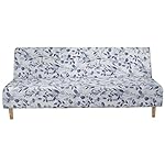 Printed Futon Cover Stretch Sofa Bed Slipcovers Full Twin Queen Size Armless Couch Loveseat Protector Covers with Elastic Bottom for Living Room Bedroom Furniture (Jian Qiu)