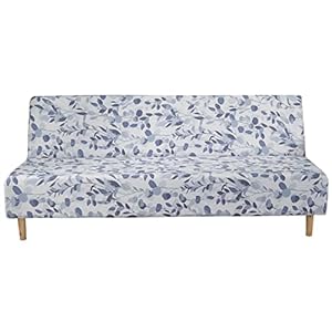 Printed Futon Cover Stretch Sofa Bed Slipcovers Full Twin Queen Size Armless Couch Loveseat Protector Covers with Elastic Bottom for Living Room Bedroom Furniture (Jian Qiu)