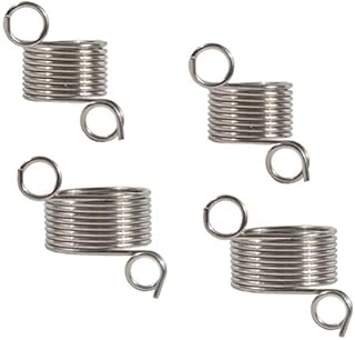 Yarn Guide Knitting Thimble,4 Pack Stainless Steel Handy Knitting Sweater Finger Coil Tool Knitting Needle Thimble for Knitting Crafts Sewing Accessories Silver(2 Szie)