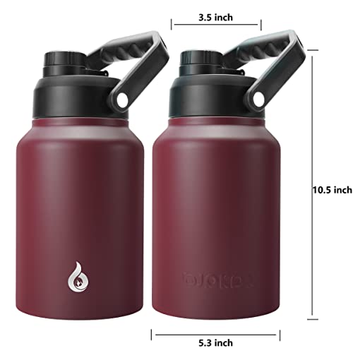 Image of BJPKPK 64oz Insulated Water Bottle, Half Gallon Stainless Steel Water Jug