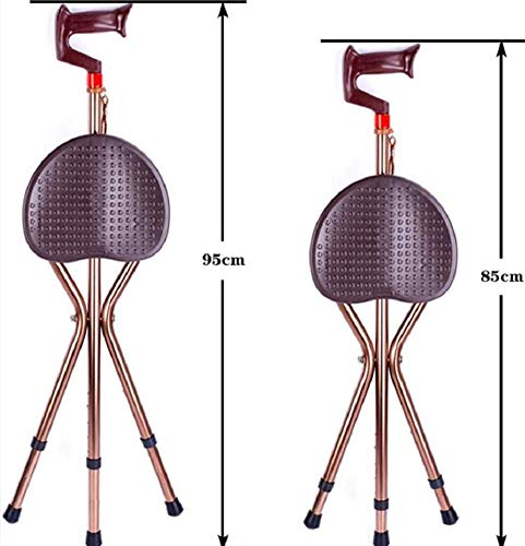 Siège de canne de marche pliable d'aide médicale robuste - 3