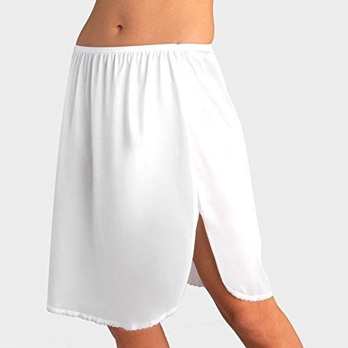 Vassarette Women's Tailored Anti-Static Half Slip 11122, White Ice-28 Inch, X-Large #TOP5