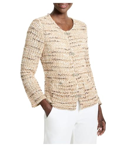 NIC+ZOE Women's Tonal Mix Knit Jacket