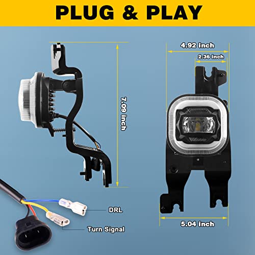 Realove Led Fog Lights For 2008 2009 2010 Ford F250 F350 F450 Super Duty Bumper Driving Fog Lamp With Daytime Running Lights & Turn Signal #TOP5