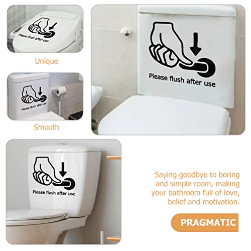 Kisangel 2 folhas de adesivo de vaso sanitário, placa de banheiro Put Me Down, decalque de assento d