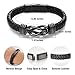 abooxiu Stainless Steel Cremation Bracelet for Ashes, Black, Memorial Jewelry Keepsake Bangle for Men & Women