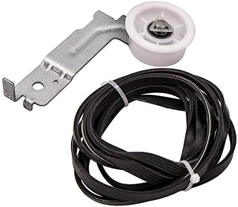 Dryer Roller Pulley Belt Repair Kit Replacement For Samsung DV42H5000EW/A3 DV42H5000GW/A3 DV42H5200EF/A3 DV42H5200EP/A3 DV42H5200EW/A3 DV45H7000EW/A2 Compatible With Maytag MDE9700AYW MDE6700AYW Etc