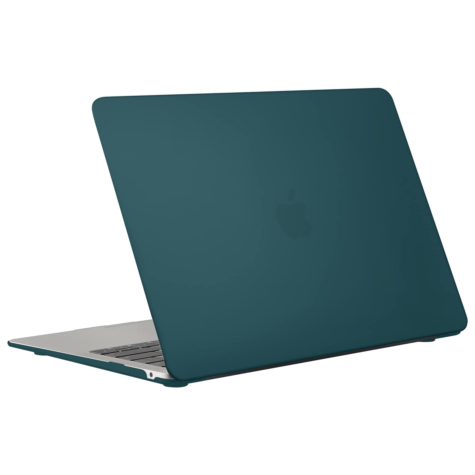 TECOOL Cover per MacBook Air M1 (A2337) e MacBook Air 13 Pollici Retina 2020 2019 2018 (A2179 A1932), Custodia Rigida Protettiva Sottile in Plastica e Copritastiera UE, Turchese Profondo