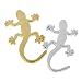 B69 Auto Aufkleber 3D Chrom Gecko Eidechse Metall in Silber oder Gold, Perfekt Emblem für Autos, Gecko geformte Auto Embleme Abzeichenaufkleberdekor, Selbstklebend