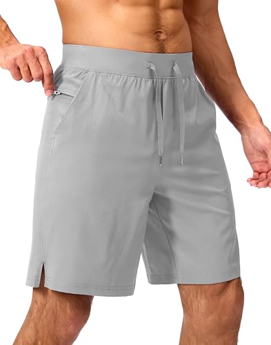 Image of Soothfeel Men's Running Shorts with Zipper Pockets 9 inch / 7 inch / 5 inch Quick Dry Eight Basketball Gym Workout Athletic Shorts