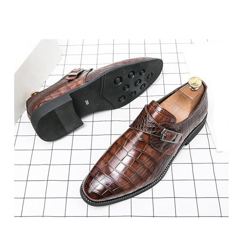 Men's Monk Strap Loafers Retro Slip-On Dress Shoes Party Wedding Men Shoes3