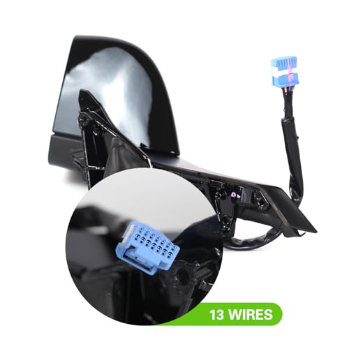 Liizoo Side Mirror Car Door Mirror Fits for Tesla Model 3 2021-2025 Left Driver Side,Power Adjustable-Heated Glass-Memory Recall, 51167177128, Black-LH, 13-Pins by Liizoo - Used condition - Image 4