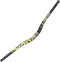 Guidão Mtb Alumínio 31.8mm X 780mm Semi Curvo 22mm (Preto Amarelo)