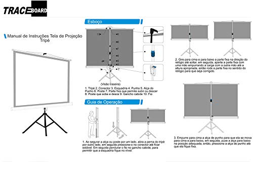 TELA DE PROJEÇÃO TRIPÉ TBTPS80 (2.00X2.00M)