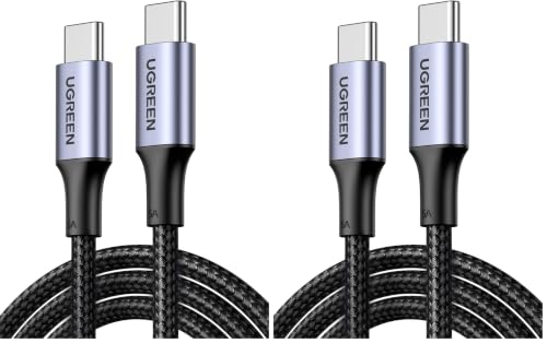Image of UGREEN 100W USB C to USB C Cable, Fast Charging, 4-Pack, 6.6ft, Black