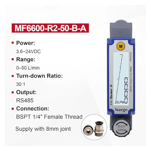 Medidor de flujo de gas MEMS digital con pantalla LCD y alta precision 2