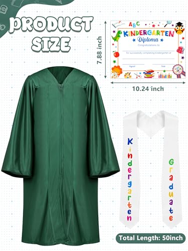 Image of QZYL Kindergarten Graduation Cap and Gown Set, 2026 Congrats Grad Outfit with Tassel & Certificate for Kindergarten