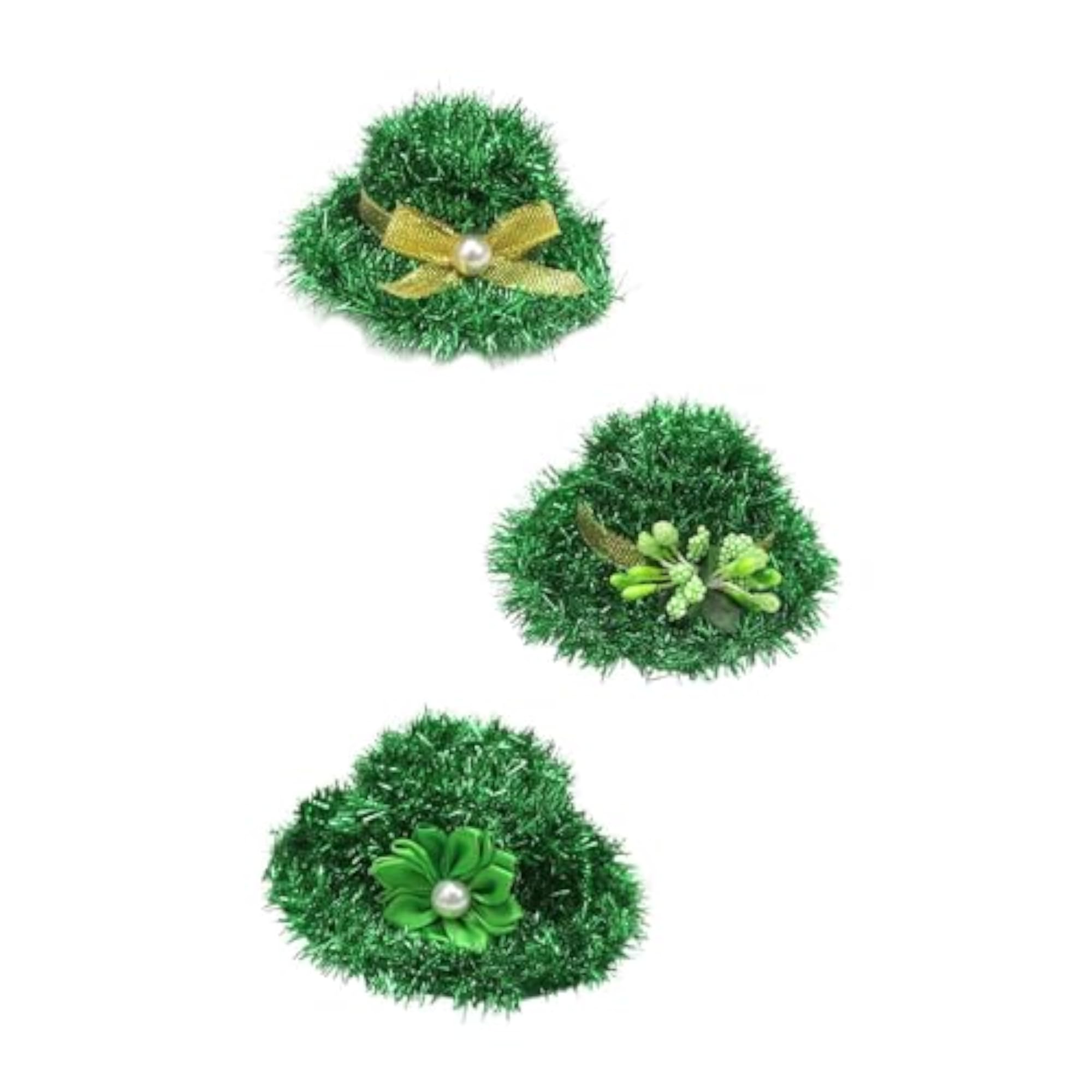 Green Holiday Hair Clip Bow Design, Mini Hairpins