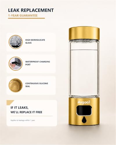 Image of Hydrogen Water Bottle Generator, Gold