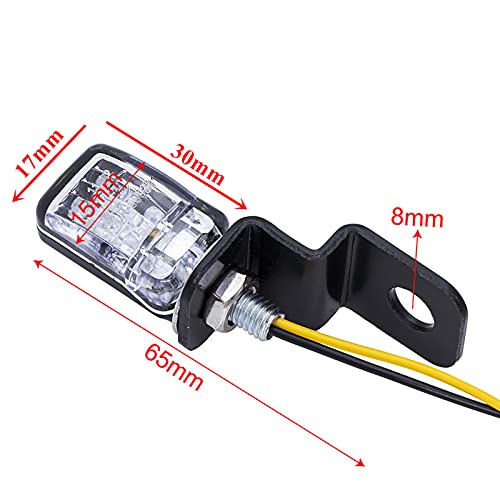 Ankia 2Pcs 12V Universal Motorcycle Front Rear Mini Led Turn Signal Indicator Blinker Light Brake Flasher For Harley Honda Suzuki Kawasaki Yamaha Cafe Racer Cruiser Atv Motocr (Black) #TOP2