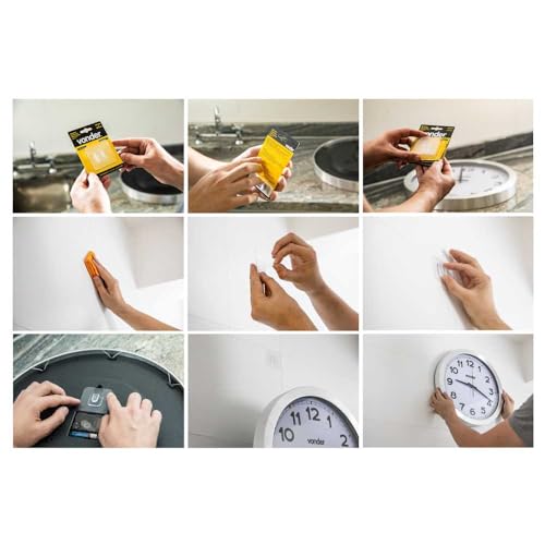 Vonder, Gancho Plástico Adesivo Dupla Face, Transparente.