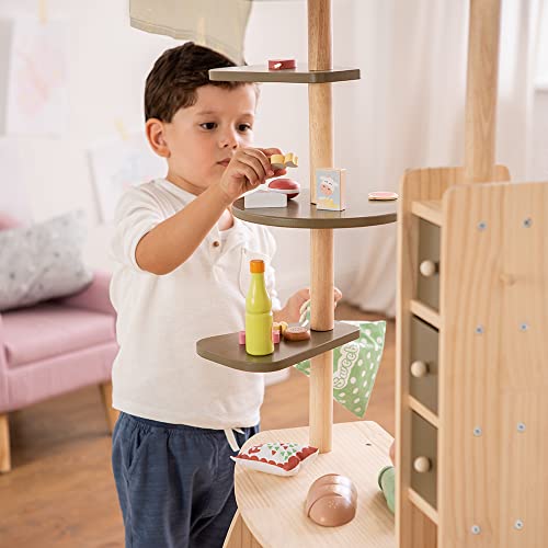 Foto von howa Kaufladen Marktstand Lucky aus Holz mit Markise und Tasche 47472