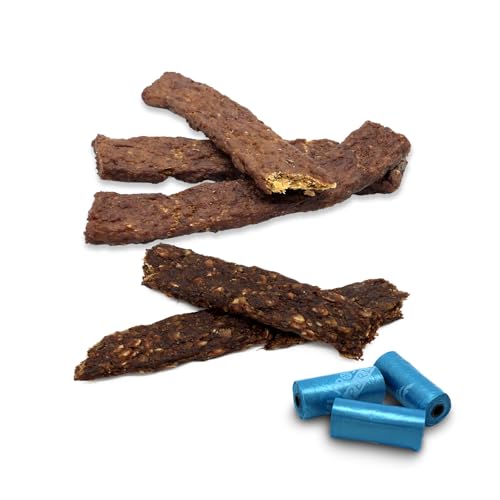 Frostfutter Perleberg Snack-Box Fleischstreifen | 2 kg Kauartikel für Hunde | Getrocknete Fleischstreifen vom Rind & Huhn | 100% natürlich & fettarm | Perfekter Kausnack für große & kleine Hunde