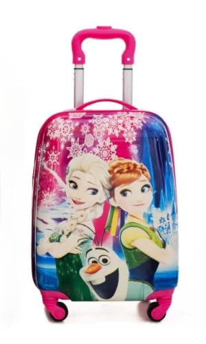 Image of ADSON Abs Kids Trolley 360 Rotating Luggage 360 Degree Wheels Princess Non-Breakable 20 Inch Kids Hardsided Suitcase with 4 Wheels, 360 Degree Wheel Travel Trolley Bag