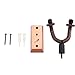Neewer NW-02 Brown Hardwood Home & Studio Acoustic Electric Guitar Hanger / Keeper / Wall Holder with Hardwood Base Wall Mount (Guitar Not Included)