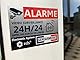 8 Aufkleber Alarm Video Überwachung gebürsteter Aluminium-Effekt für Haus, Gebäude, Handel, Garage, Videoüberwachung, professionelle Qualität (Aluminium Gendarmerie)