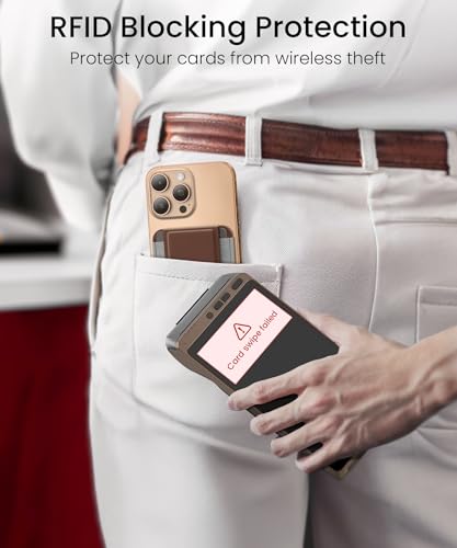 Cartera de cuero premium con bloqueo RFID GONEZ acabado marrón clásico 6