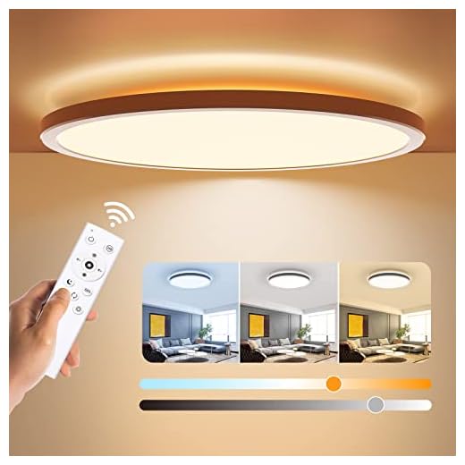 BLNAN Plafon Led Techo Regulable 24W con Mando a Distáncia, Lampara Techo led Panel 3000K-6500K 2400lm luz led Cocina Salon Dormitorio Habitacion Infantil Baño Comedor Modern Redondo 30x2.5cm