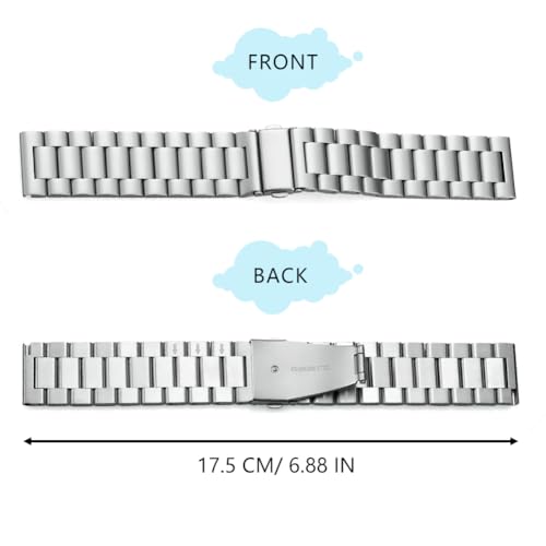 Antfly Correa de Reloj de Metal 22mm, Acero Inoxidable de Liberación Rápida para Hombres y Mujeres - 20mm 22mm (22MM, Plata) - imagen 2