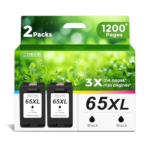 Ankink 65xl Black Ink Cartridge for HP 65 HP65 XL HP65XL Fit for Envy 5000 5010 5014 5052 5055 5070 DeskJet 2600 2622 2640 2652 2655 3700 3752 3755 Printer | HP65 Higher Yield Ink Combo Pack 2 Pcs