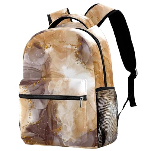 Sac à dos d'école multicolore de 29.4x20x40cm avec texture pailletée or pour fille et garçon