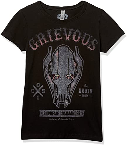 T-shirt Star Wars fille Grievous noir manches courtes taille XS US pour enfant