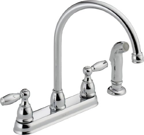 Delta Faucet 21988LF Two Deal with Kitchen Faucet with Spray, Chrome