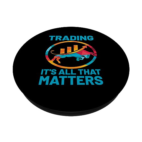 Trading That Matters Shares Stock Exchange Stock Trading PopSockets Swappable PopGrip, Black - Image 2