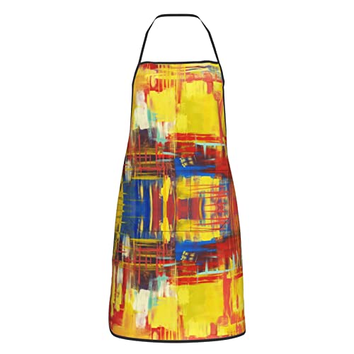 Senheol Artist Apron Abstract Paint Aprons Kitchen Chef Waterproof Adjustable Apron For Bbq With Pockets For Men Women #TOP4