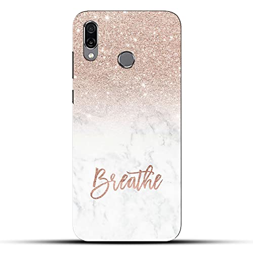 Image of COLORflow Back Cover Compatible with Honor Play | (Best for Girls) Quotes (Breathe) Marble | Designer Printed Hard CASE Bumper Back Cover Compatible with Honor Play