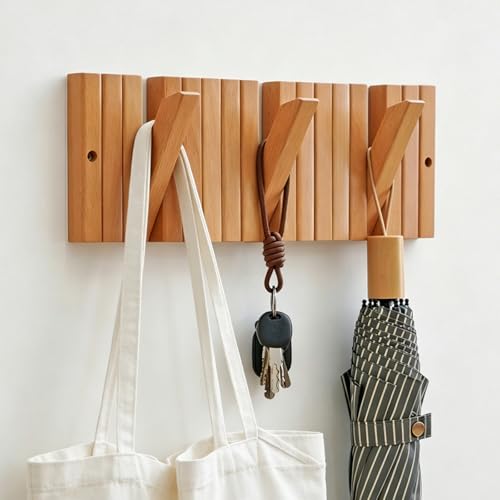 VelnixArvone Wall Mounted Piano Coat Rack, Decorative Wooden Wall Hooks