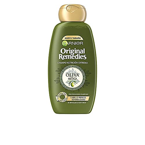 Garnier Original Remedies Champú Nutrición Extrema Oliva Mítica para Pelo Reseco y Sensibilizado - 300 ml