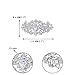 EVER FAITH Rhinestone Crystal CZ 1920's Style Bride Hair Barrette Flower Art Deco Clear Silver-Tone