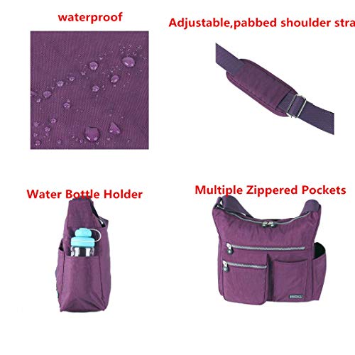 Crossbody Bag With Anti Theft Rfid Pocket - Women Lightweight Water-Resistant Purse (Purple) #TOP4
