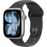Apple Watch Series 11 space grey aluminium 42mm 4G black sport band Size M/L