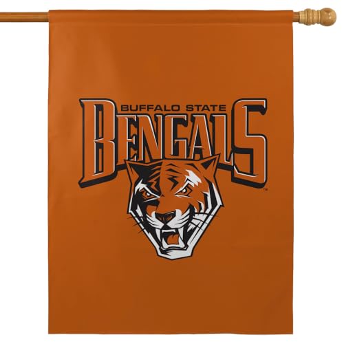 Graphics & More Buffalo State College Bengals Primary Logo 30x40 Double-Sided Outdoor Flag – Durable Polyester Yard Banner for Porch, Garden, or Wall – Indoor/Outdoor