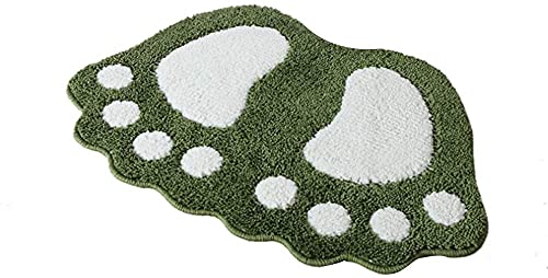 Tapis de bain d'impression de pied microfibre tapis de salle de bain antidérapant