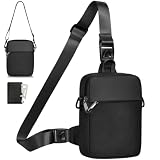Eshow Bolso Bandolera Antirrobo con Bloqueo RFID para Hombre y Mujer, Riñonera Cruzada, Sling Bag Multifuncional para Viaje Trabajo Eshow Bolso Bandolera Antirrobo con Bloqueo RFID para Hombre y Mujer, Riñonera Cruzada, Sling Bag Multifuncional para Viaje Trabajo
