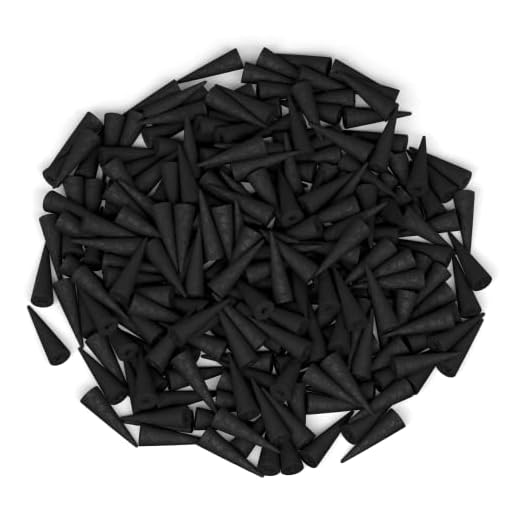 200 Unscented Charcoal Incense Cones 2" BACKFLOW - 100% Natural Blanks - Great for DIY Aromatherapy Incense Making, Waterfall Burner and Holder
