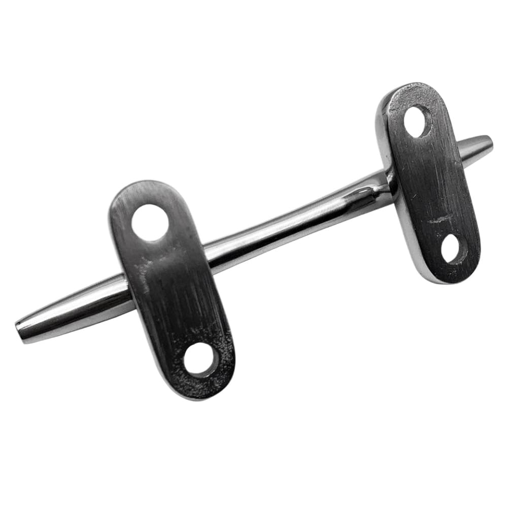 4 Pezzi Bitta in Acciaio Inox da 5 Pollici Base Piatta Cava Lucidata per Imbarcazioni Yacht Kayak